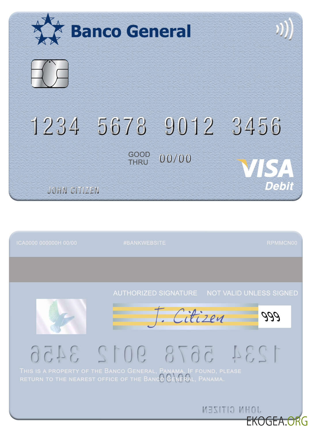 Carte de débit visa générale Panama Banco